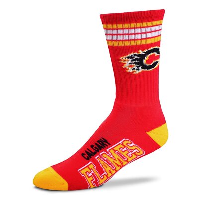 NHL Calgary Flames Socken 4-Stripe Deuce Socks For Bare Feet Socks Strümpfe