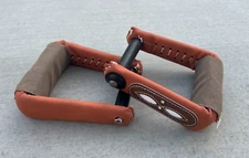 Montura Charra Estribos Cuero, Charro Saddle Orange Stirrups,  Estribos Charros