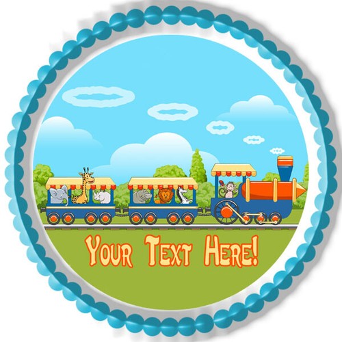 Baby Animals Train - Edible Cake Topper or Cupcake Topper - Picture 5 of 16