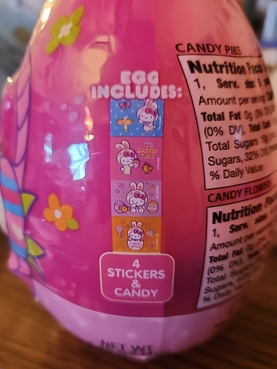 HELLO KITTY Jumbo Plastic EASTER Egg Surprise with Stickers
