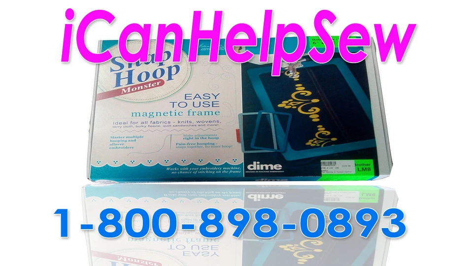 Dime Snap Embroidery Hoop Monster 6" x 10" LM8 BabyLock Brother SH00A8M - Image 2 of 3