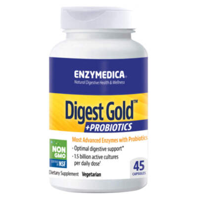 Enzymedica - Digest Gold + Probiotics for Digestive Health Support - 45 Capsules