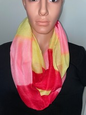 Pink Yellow And Red Womens' Infinity Scarf