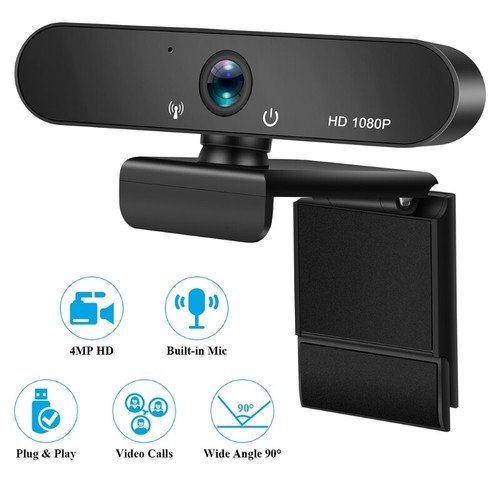 1080P Webcam Built in Microphone Plug&for Play Auto for Focus Camera for Video C - Photo 8/8