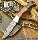 LMK Handmade Twist Damascus Pocket Folding Knife Bone Back Lock Hiking Rare