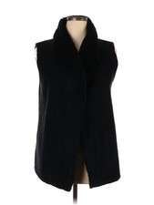 Madison & Lola Women Black Faux Fur Vest Xl