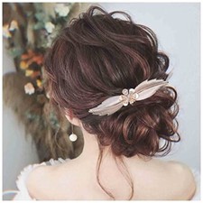 Boho Crystal Leaf Hair Comb Rhinestone Wedding Hair Comb Barrette Metal Gold