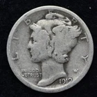 1919 Mercury Silver Dime GOOD / VG FREE SHIPPING