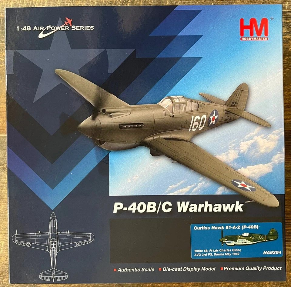NEW HOBBY MASTER 1:48 scale CURTISS P-40B WARHAWK, CHARLES OLDER, 1942, HA9204 - Image 2 of 4