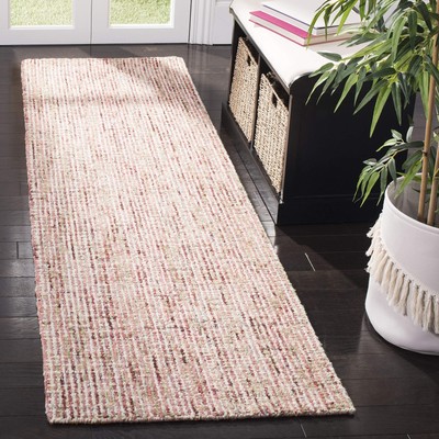 SAFAVIEH Abstract Collection Runner Rug - 2'3'' x 8' Beige & Rust Handmade Woo...