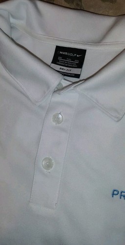 NIKE GOLF Dri-Fit Men's Polo Shirt Off White + Black XXL Presidio Short Sleeve - Picture 7 of 7