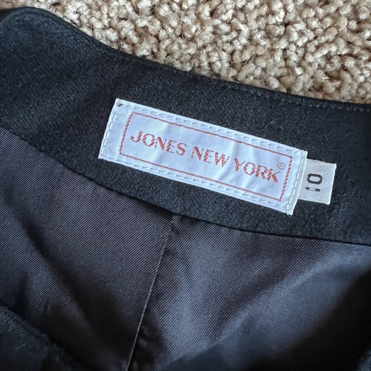 Jones New York Button Jacket Blazer Women ~ Wool Size 10 Black