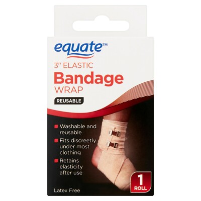 Equate Reusable 3'' Elastic Bandage Wrap Reusable And Long-lasting and washable