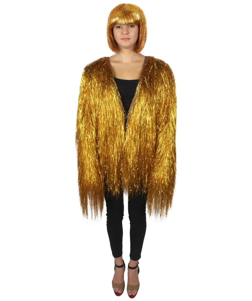 Women’s Bright Tinsel Costume with Wig Set for Halloween Party & Cosplay Outfit - Image 3 of 4