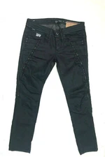 .G-Star 'BEXTER TAPERED WMN' Black Coated Jeans Size W26 L28 AU8 