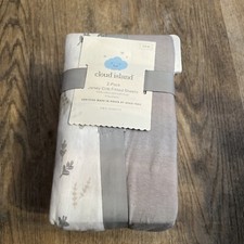 2-Pk Cloud Island Gray/White Giraffes Fitted Jersey Sheet Crib Sheets 28x52" NIP