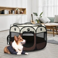 Portable Dog Tent Playpen Cage Folding Puppy House Oxford Kennel Easy Operation