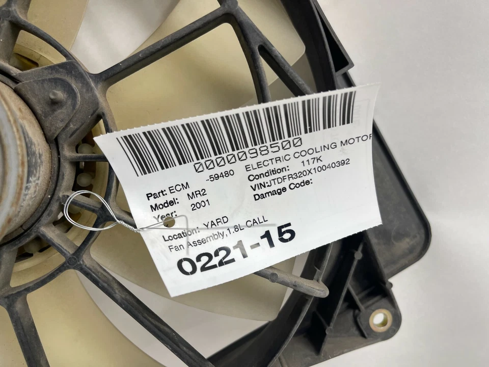 2000-2005 TOYOTA MR2 SPYDER 1.8L ENGINE RADIATOR COOLING COOLANT FAS SHROUD OEM - Image 3 of 3