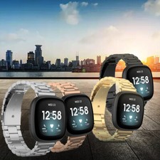 For Fitbit Versa 3/Versa Sense 2 Watch Band Solid Stainless Steel Watch band