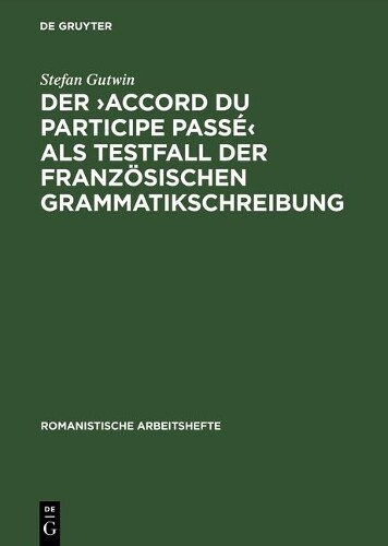 Thumbnail - Stefan Gutwin Der >accord Du Participe Pass (gebundene Ausgabe) (us