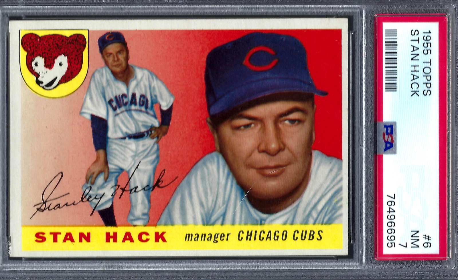 1955 Topps #006 PSA 7 Stan Hack Cubs 6