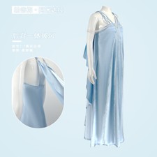 Padme Amidala Cosplay Nightgown Padme Costume Blue Night Dress Cloak Outfit