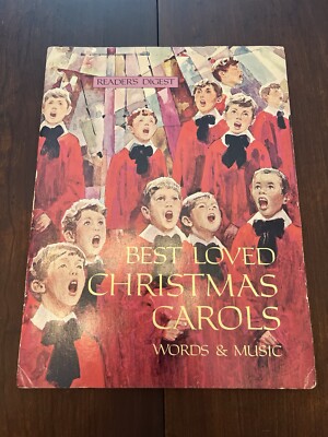 Vtg Sheet Music Best Loved Christmas Carols By Reader's Digest - 1970 - 32 Pages