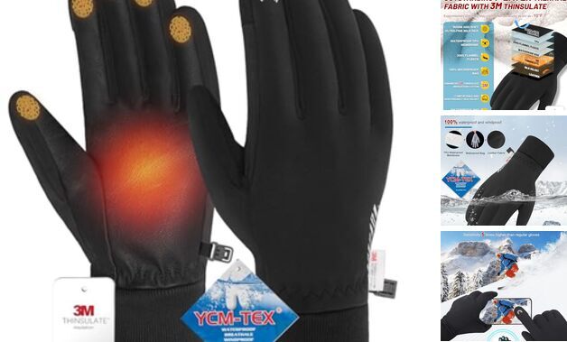 Gloves for Cool&Cold Weather X-Large H117 Pro-(85% Warm&Waterproof)-Black-image