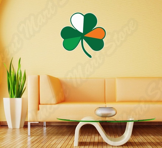 Irish Ireland Shamrock Flag Leave Wall Sticker Room Interior Decor 22"X22" eBay