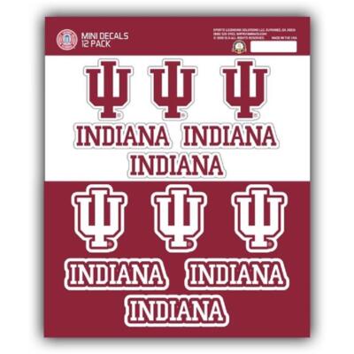 INDIANA HOOSIERS Official 5x7 Vinyl Sticker Sheet - Licensed College Team Decals
