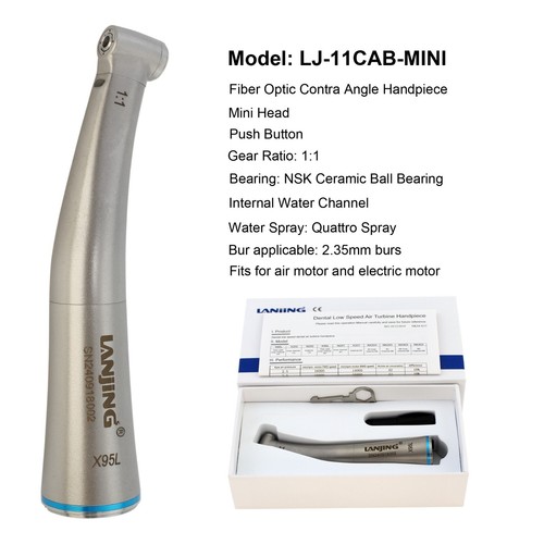 Dental Slow Speed Contra Angle 1:1 Electric Handpiece Fiber Optic Mini Head KaVo - Picture 4 of 89