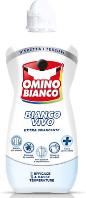 3x Omino Bianco Bianco Vivo Waschmaschinenzusatz für weiße Textilien 900ml