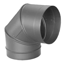 Durablack 6 In. 90-Degree Elbow Single-Wall Chimney Stove Pipe