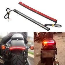 Motorcycle LED Flexible Tail Light Brake Stop Turn Signals For Bobber Racer Cafe