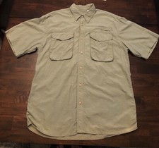 Penn Reels Mens Nylon Fishing Shirt with Pockets sz L