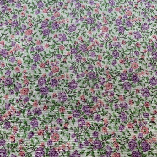 Vtg Floral Fabric " Matters Of The Heart" By Kaye England For SSI Lavender BTHY - Picture 4 of 12
