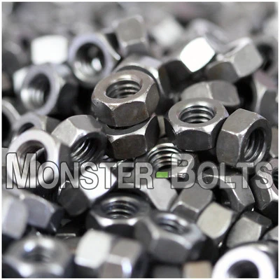 MONSTERBOLTS Steel Hex Nuts w/ Plain Finish, DIN 934 Class 10 - Metric M3 M4 M5 M6 M8 M10