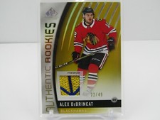 ALEX DeBRINCAT 2017-18 UD SP GAME-USED AUTHENTIC ROOKIES PREMIUM PATCH 22/49