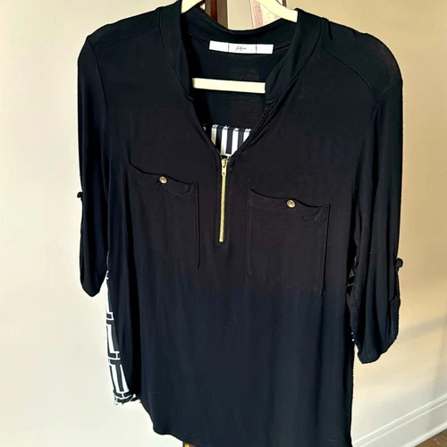 Gibson Woman’s rolled sleeve blouse