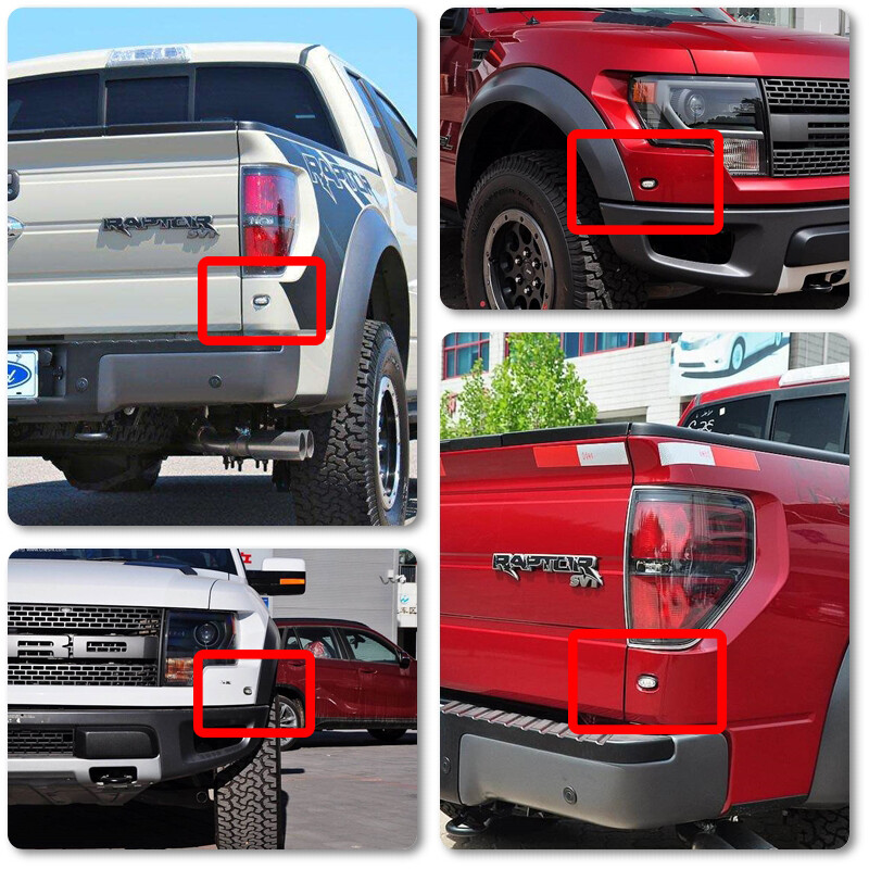 Smoked 4x Front White Rear Red Led Side Marker Lights For Ford F150 SVT Raptor eBay