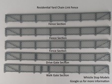 N scale 4 ft chain link fence 5 pcs over 25 inches  N2008