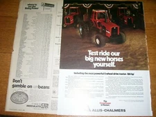 VINTAGE  ALLIS CHALMERS ADVERTISING PAGE -#7080 7060 7040 TRACTORS - 1975