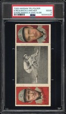 1912 T202 Hassan Triple Folder Evers Makes A Safe Slide PSA 2