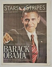 NOV 2008 Stars and Stripes Barack Obama Election Victory Mideast Edition