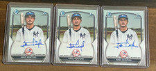 (3) Lot 2023 Bowman Chrome Auto Hans Montero 1st Bowman #BCP-173 Yankees
