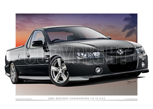 VZ SS Ute Holden Print - Automotive Drawings By Unique Autoart ( 6 Colours ) - Picture 10 of 10