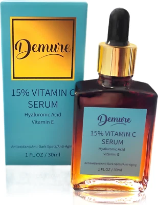 Demure 15% Vitamin C Serum mit Hyaluronsäure und Vitamin E - 30ml - Bild 1 von 2