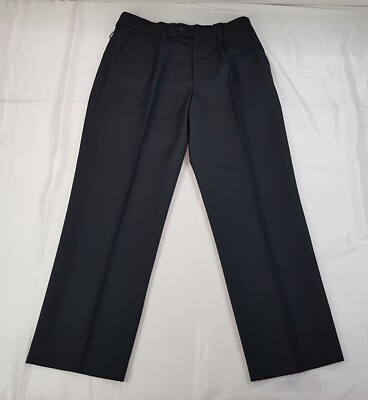 TAYLOR & WRIGHT SIZE W34S L29 MENS GREY SMART PLEATED TROUSERS FORMAL WORK PANTS