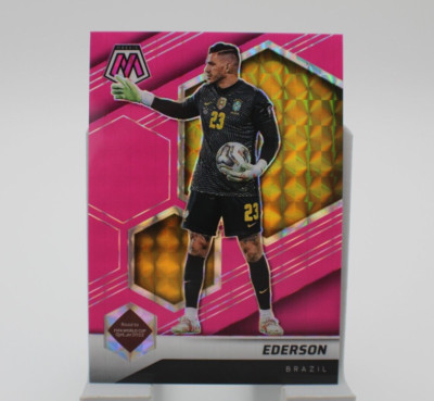 2021-22 Panini Prizm Ederson Gold /10 Mosaic FIFA Road To World