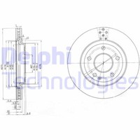 2X Delphi BG3709 Bremsscheibe FüR MERCEDES-BENZ